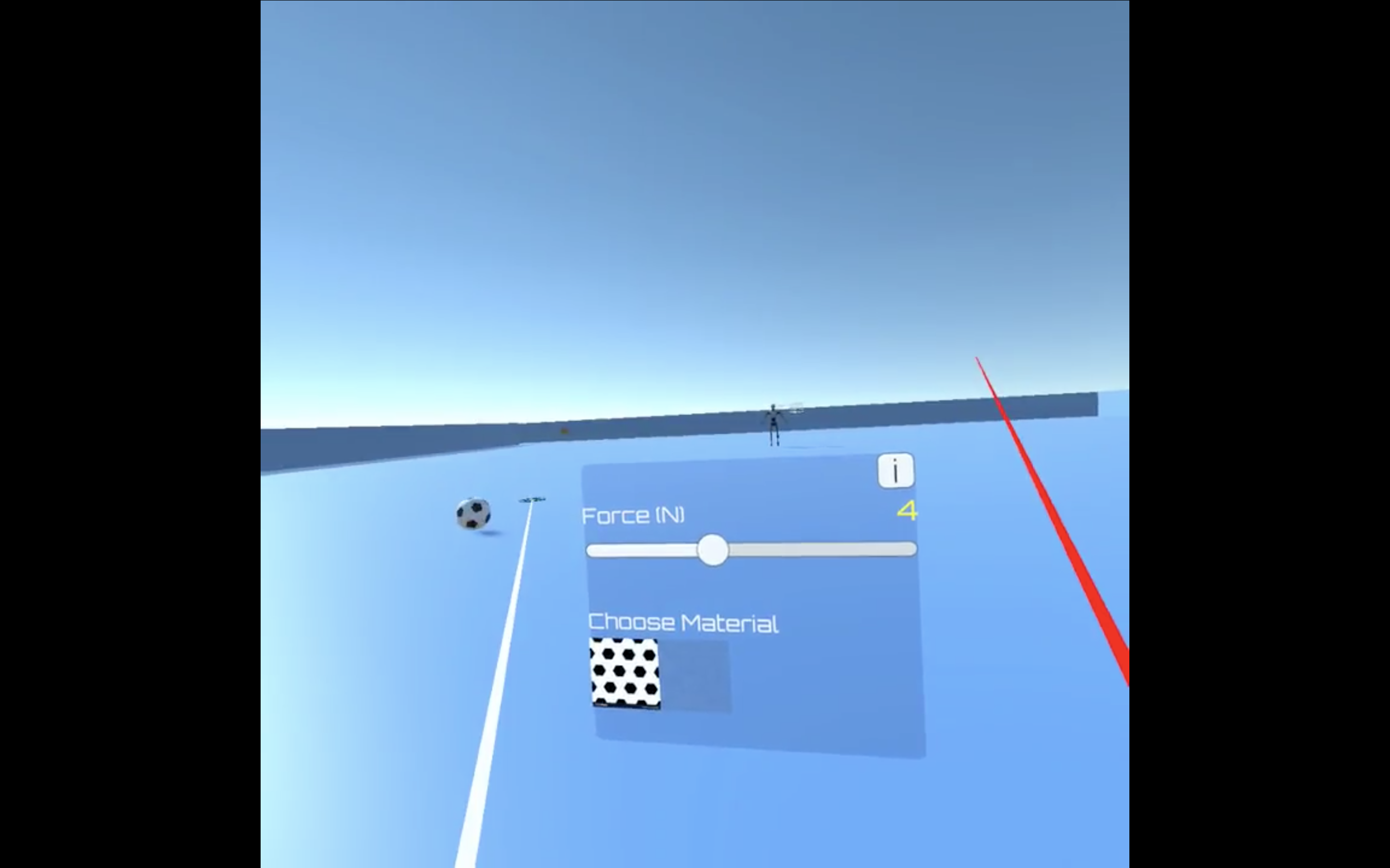VR Physics Game prototype interface